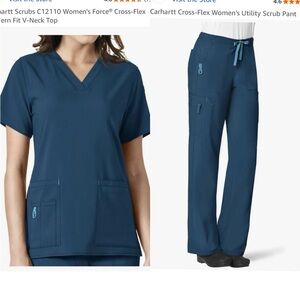 Carhartt Women's Carribean Blue Scrub Set